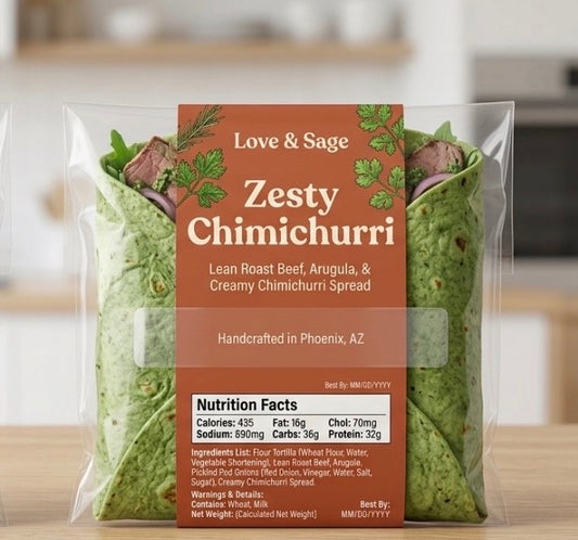 Zesty Chimixhurri Roast Beef Wrap